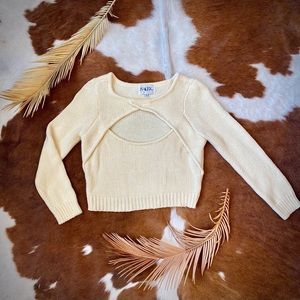 Sabo Skirt Open Front Crop Knit -M